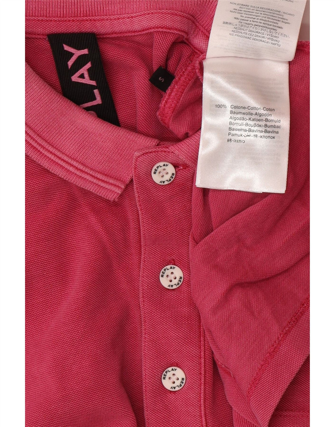 REPLAY Polo Homme Petit Rose Coton