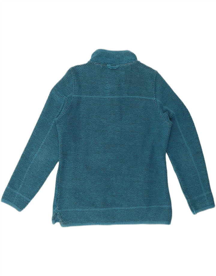 WEIRD FISH Sweat-shirt à col zippé pour femme UK 12 Bleu moyen Coton