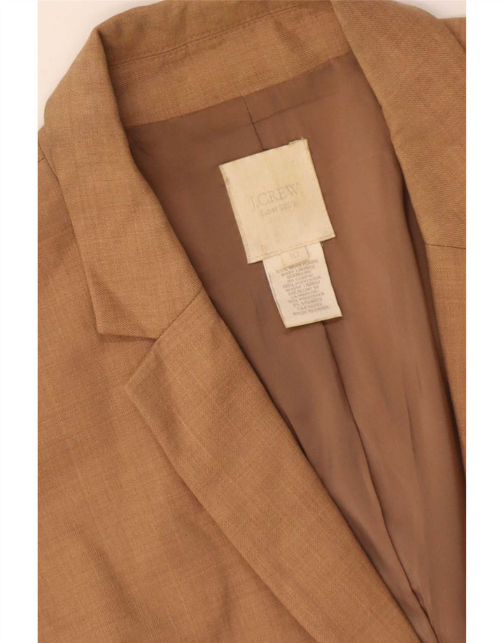 J. Crew Veste blazer à 2 boutons pour femme US 10 Grande laine marron