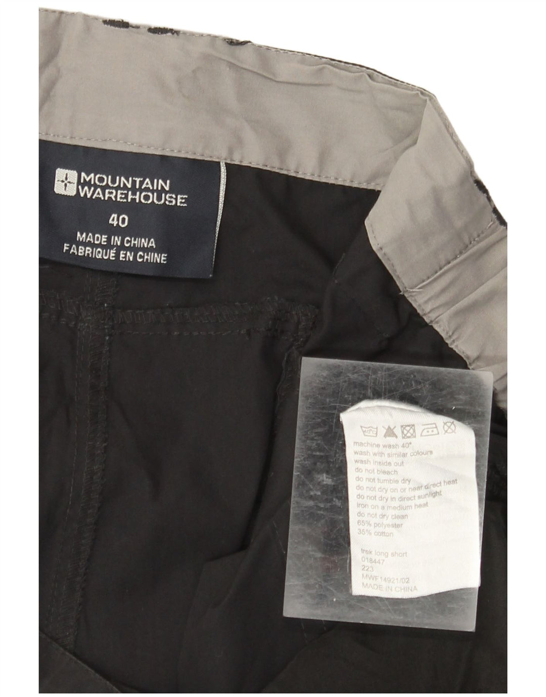 Mountain Warehouse Short Cargo Homme W40 XL Noir Polyester