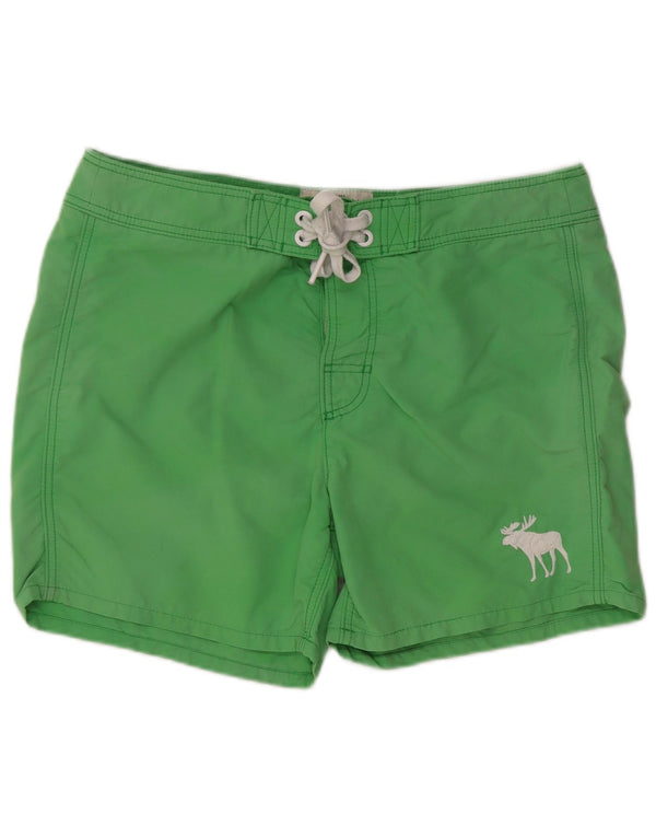ABERCROMBIE & FITCH Short de bain XL pour homme en nylon vert
