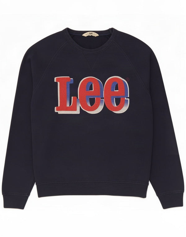 Lee Sweat-shirt graphique pour homme en coton bleu marine moyen