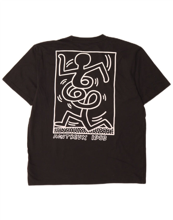 Gap T-Shirt Graphique Homme Noir Moyen Coton