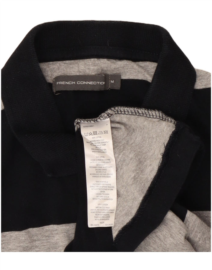 French Connection Polo Homme Gris Moyen Rayé Coton