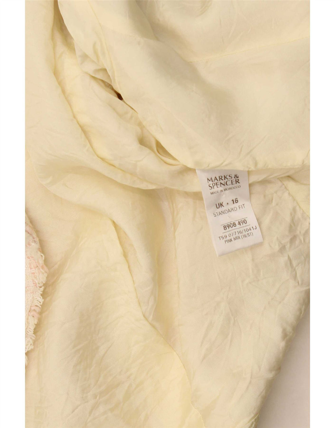 Marks & Spencer Veste blazer coupe standard pour femme UK 16 Grand carreaux roses