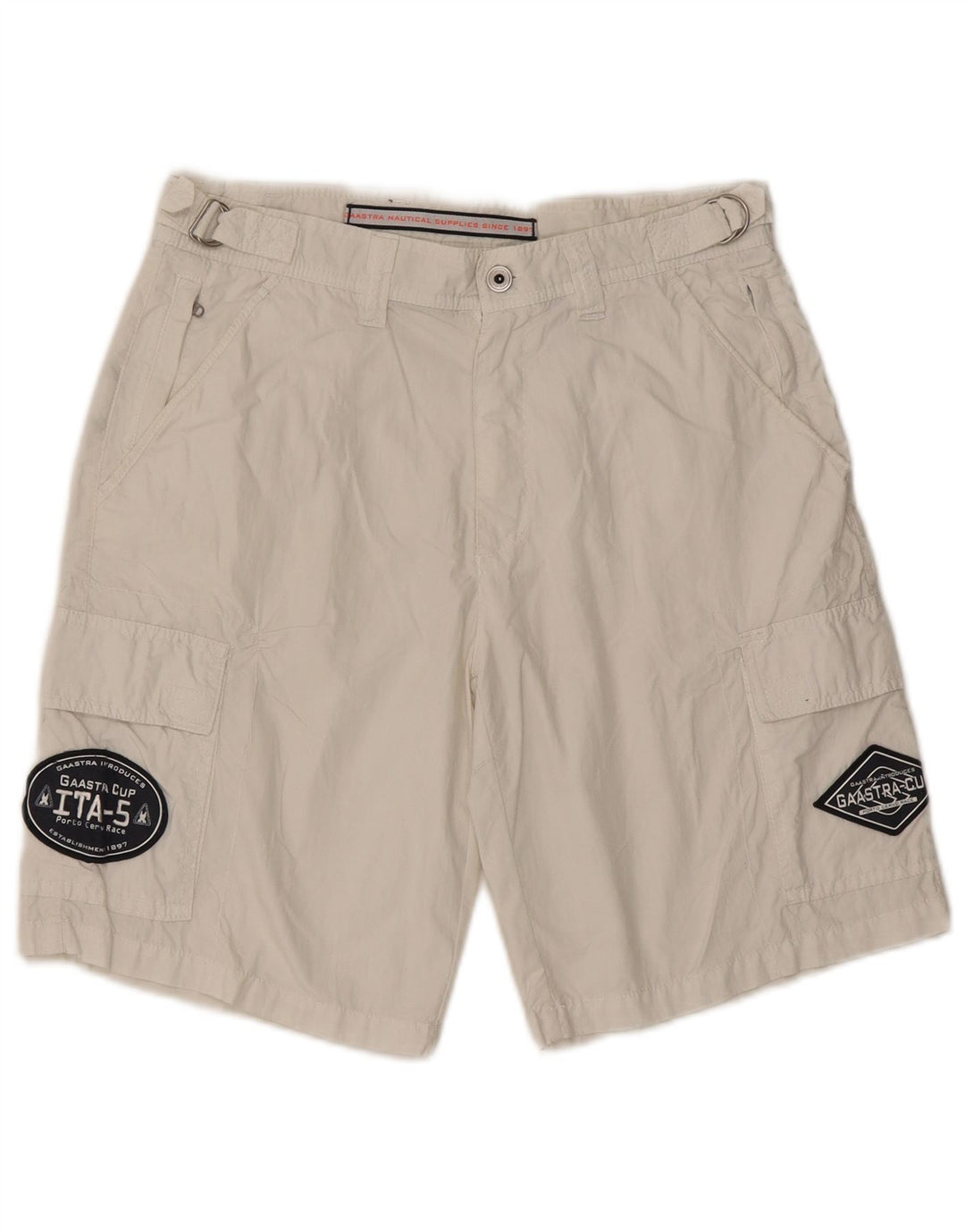 Gaastra Short Cargo Graphique Homme Petit W29 Coton Blanc
