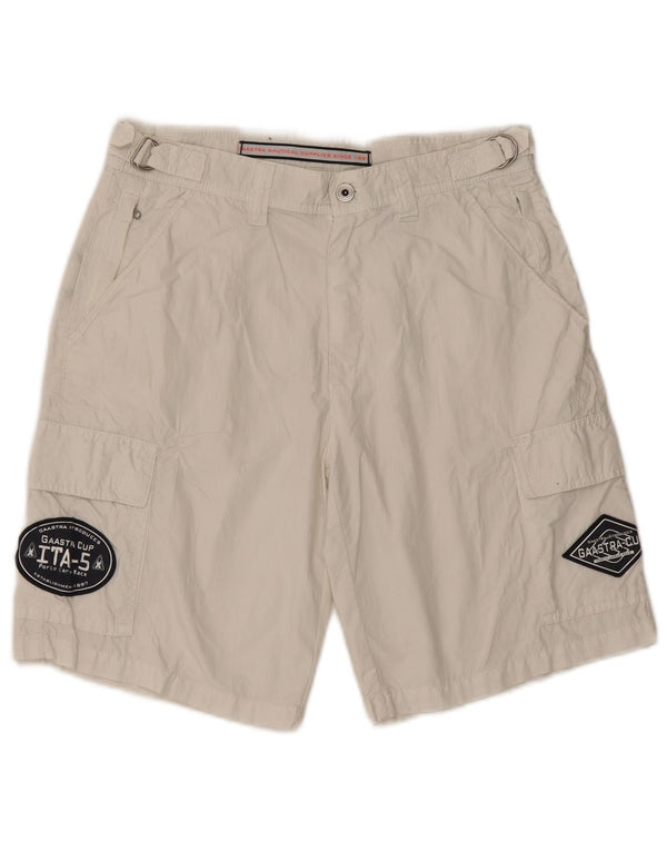 Gaastra Short Cargo Graphique Homme Petit W29 Coton Blanc