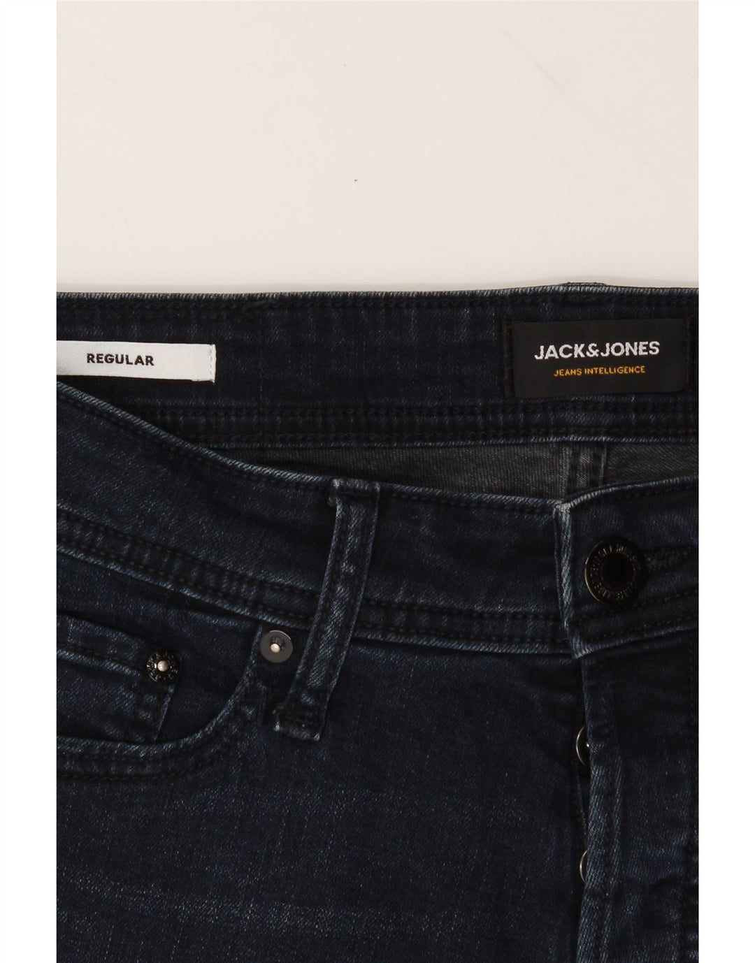 JACK & JONES Mens Regular Denim Shorts Small W29 Navy Blue Cotton Vintage Jack & Jones and Second-Hand Jack & Jones from Messina Hembry 