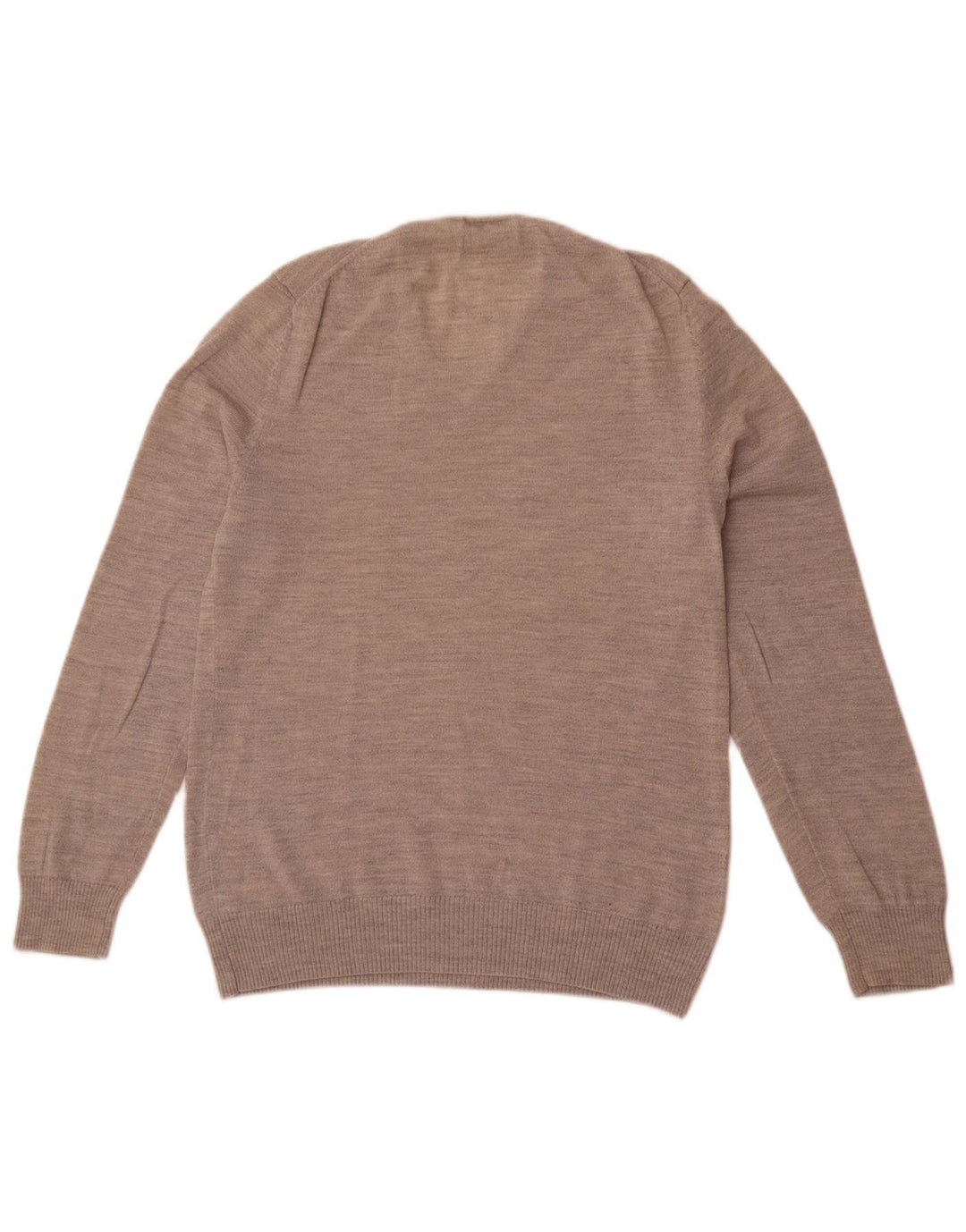Calvin Klein Pull Col V Homme Gris Moyen Laine Mérinos