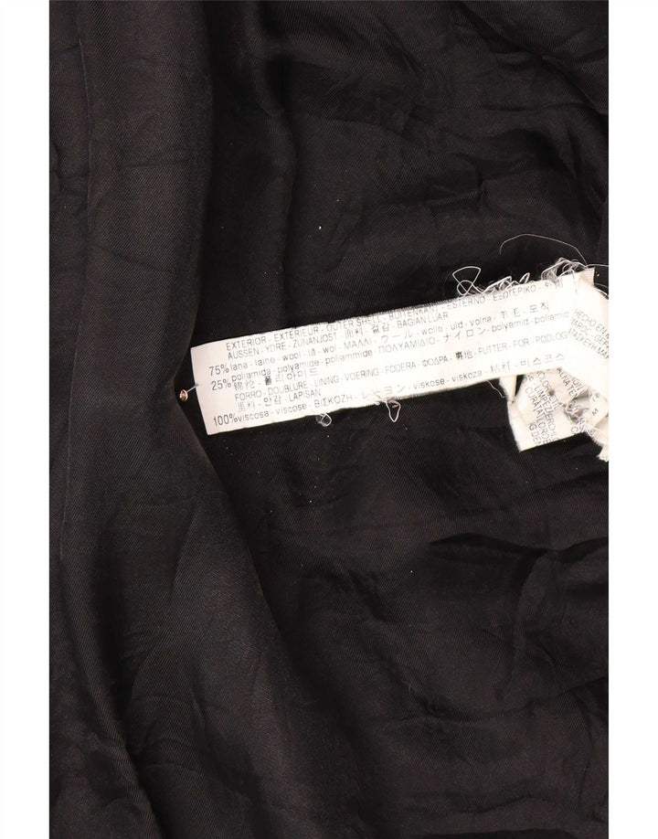 Zara Femme Pardessus UK 14 Laine Noir Moyen