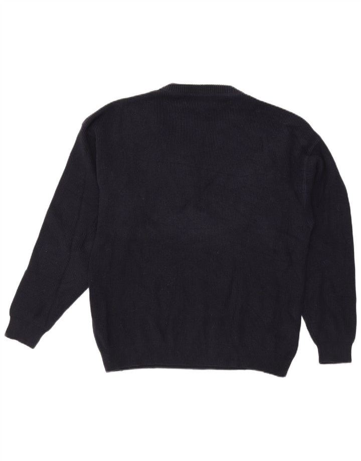 Eddie Bauer Pull col rond pour homme en coton bleu marine moyen