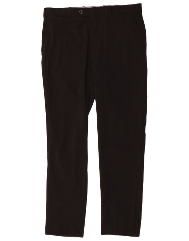 MASSIMO DUTTI Pantalon de costume slim pour homme EU 44 Large W34 L31 Laine noire