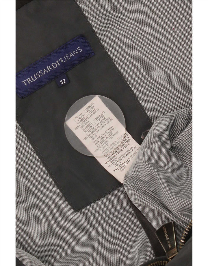 Trussardi Jeans Veste matelassée à capuche Homme IT 52 XL Gris Polyester