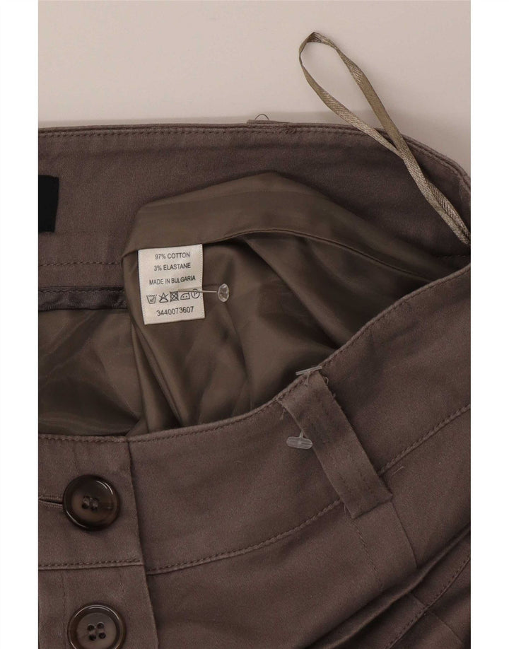 Oasis Jupe midi régulière pour femme US 10 Large W30 Coton marron