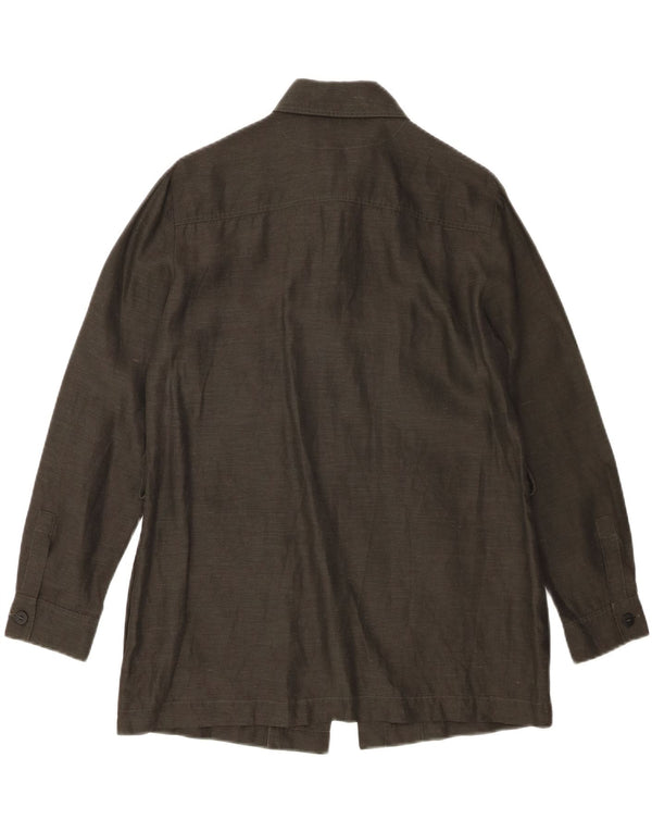 Marella Chemise Femme UK 8 Petit Lin Kaki