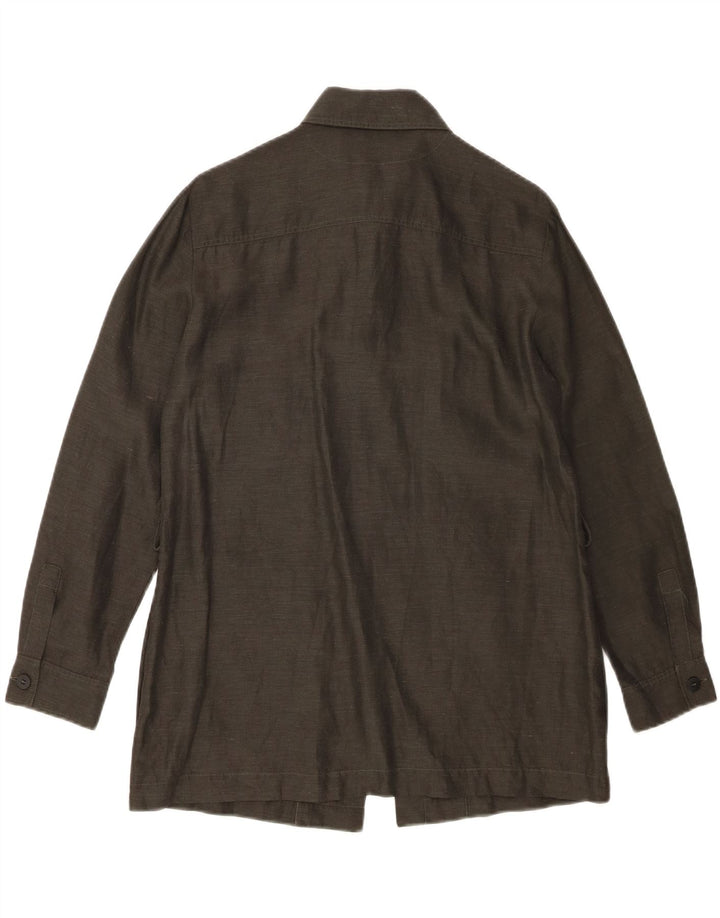 Marella Chemise Femme UK 8 Petit Lin Kaki