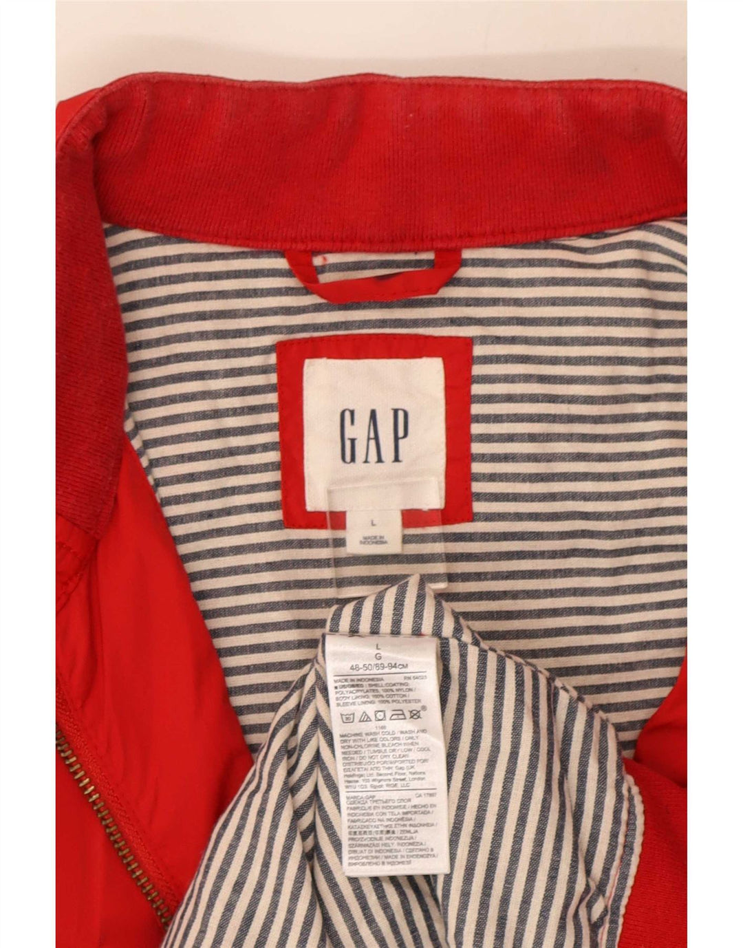 Gap Veste Bomber Homme UK 40 Large Rouge Nylon