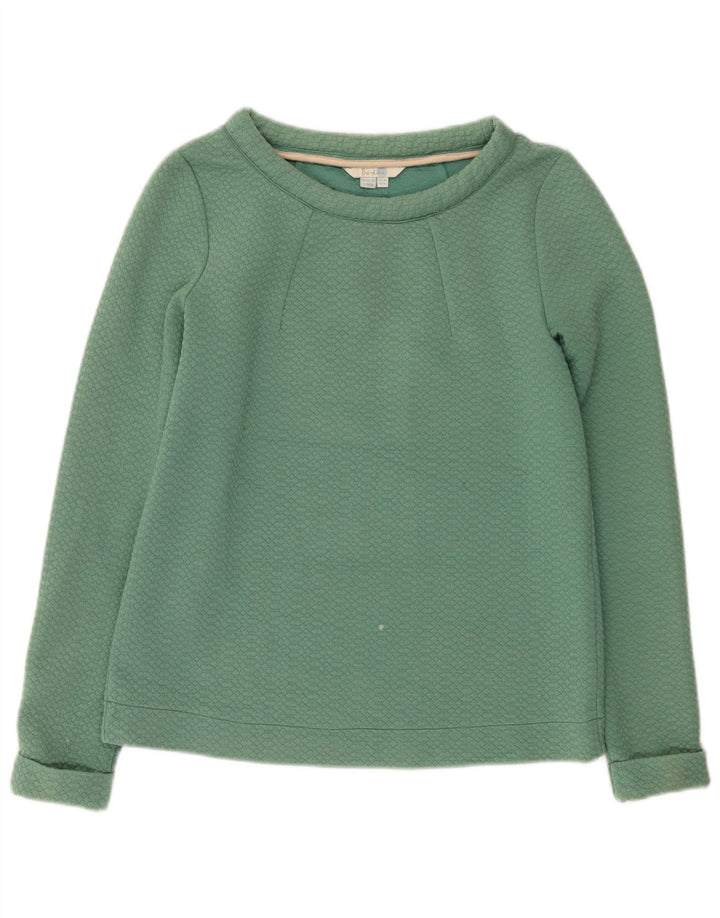 Boden Femme Sweatshirt Jumper UK 10 Small Vert Polyester