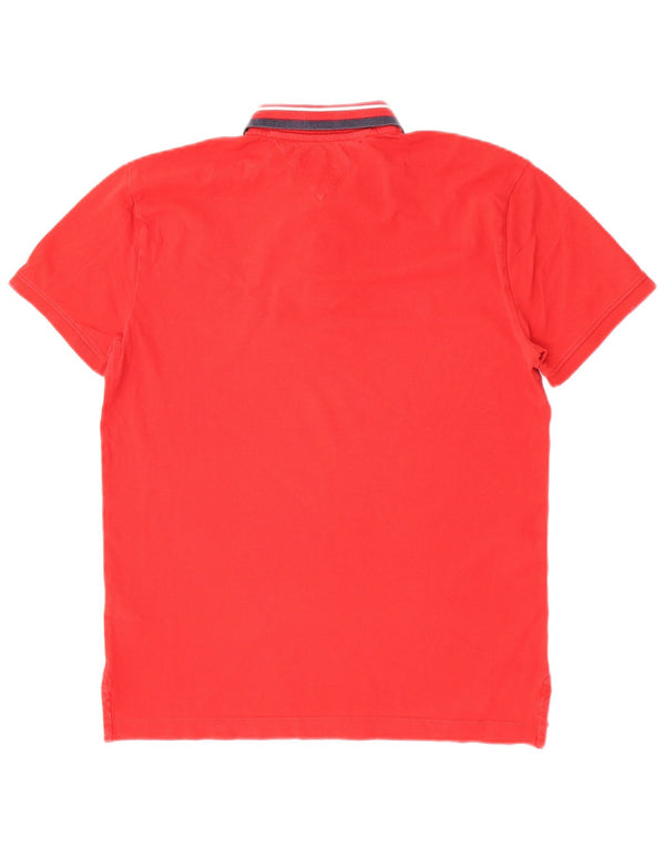 Tommy Hilfiger Polo Homme Rouge Moyen Rayé Coton