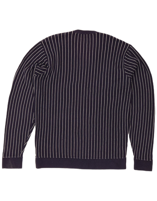 Lacoste Pull col V pour homme Taille 4 Bleu marine moyen rayé