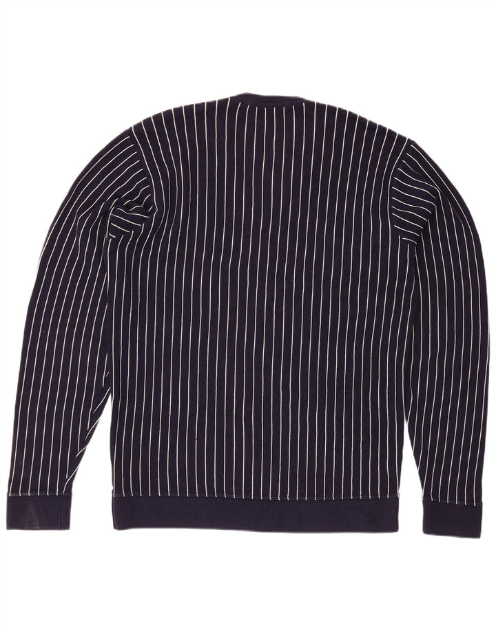 Lacoste Pull col V pour homme Taille 4 Bleu marine moyen rayé