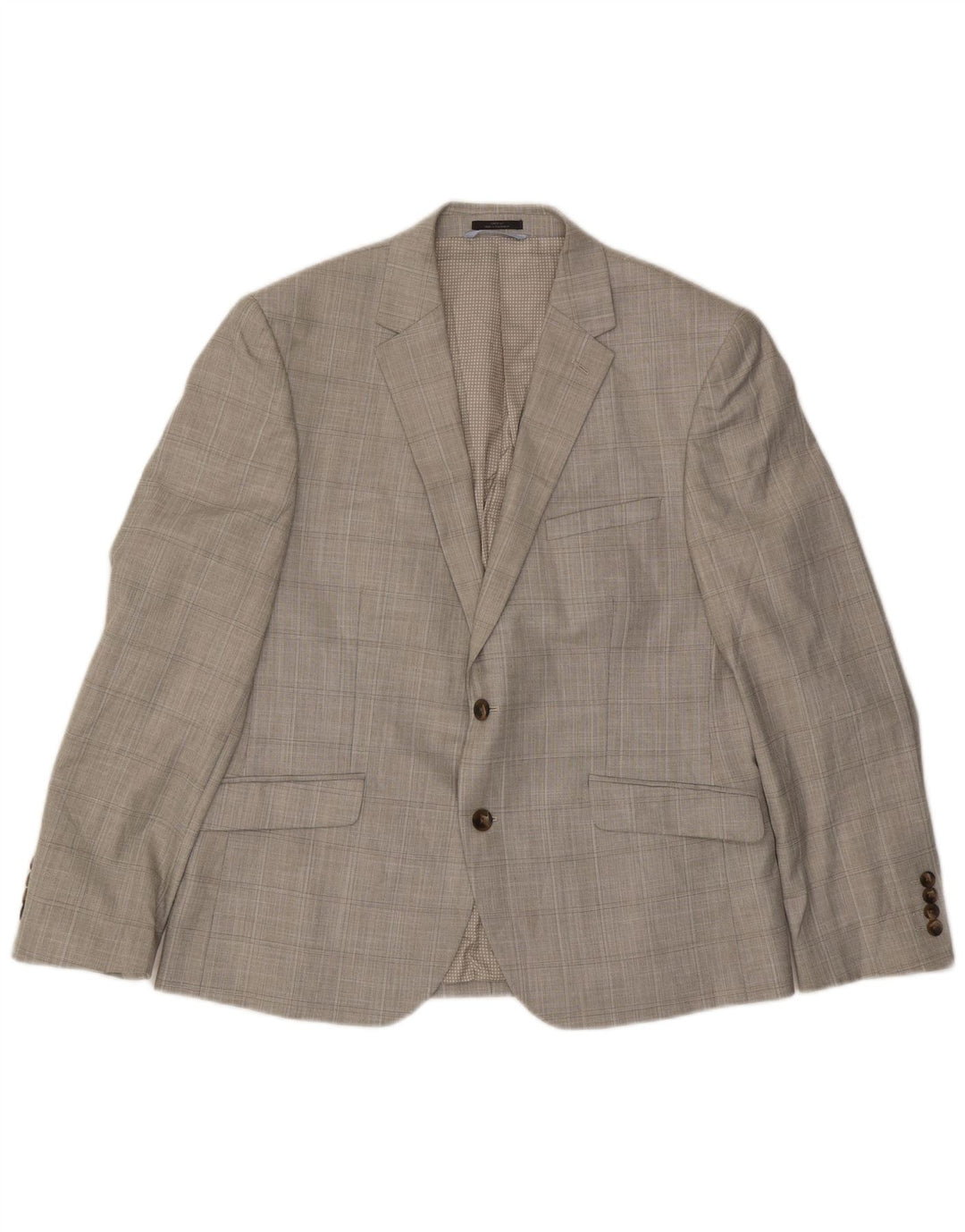 Marks & Spencer Veste blazer sur mesure à 2 boutons pour homme UK 42 Grand carreaux gris