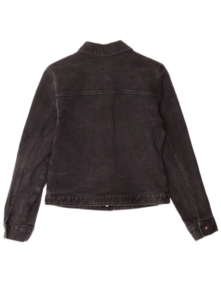 Dkny Womens Petite Denim Veste en jean UK 6 XS Noir Coton Classique