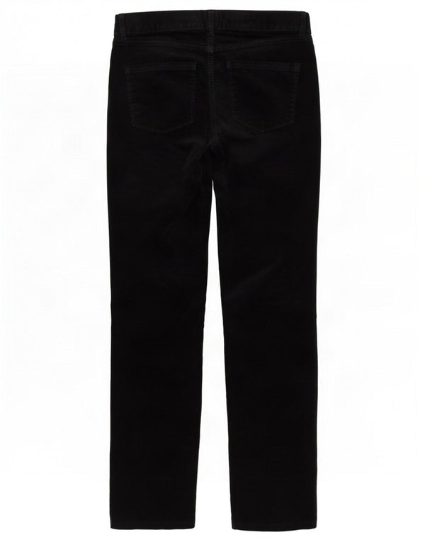 Marks & Spencer Pantalon droit en velours côtelé pour femme UK 14 Large W32 L32 Noir