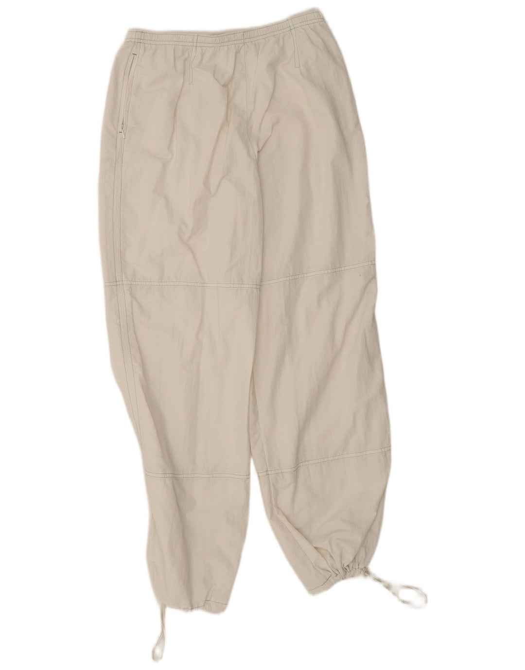 Zara Pantalon de jogging décontracté pour femme Petit W26 L28 Blanc Polyamide