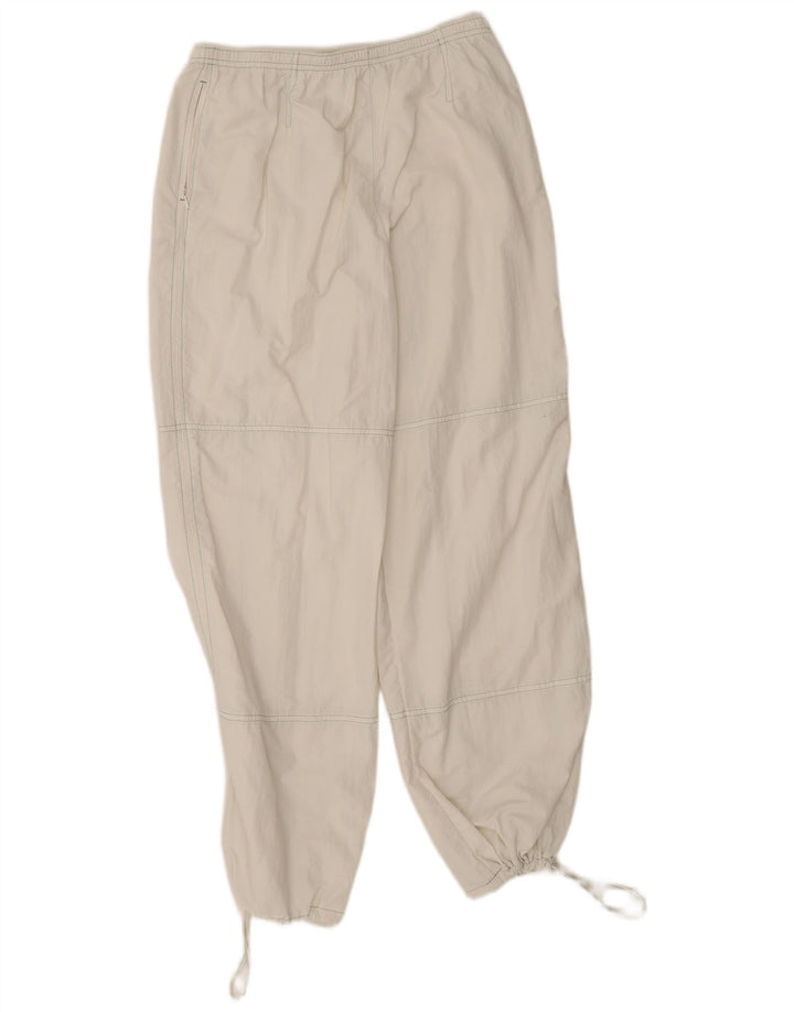 Zara Pantalon de jogging décontracté pour femme Petit W26 L28 Blanc Polyamide