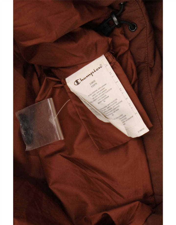 Champion Veste matelassée à capuche pour homme UK 42 XL Marron Polyester