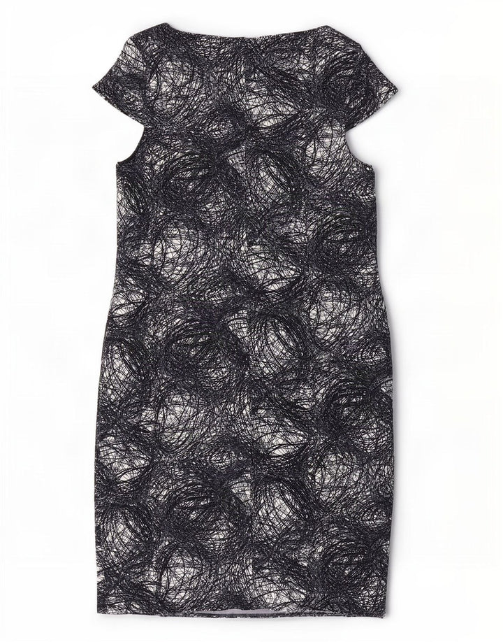 Marks & Spencer Robe fourreau à motif abstrait pour femme UK 20 2XL Noir