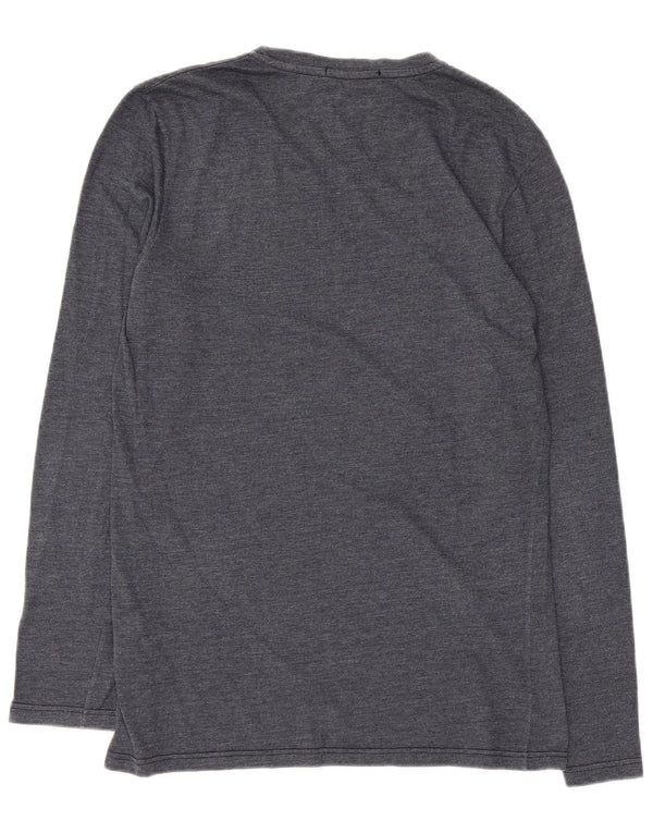 Fred Perry Haut à manches longues pour femme UK 14 Bleu marine moyen Coton