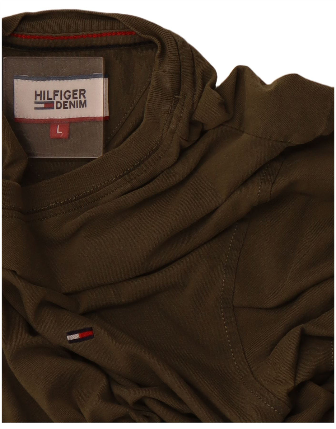 TOMMY HILFIGER T-Shirt Homme Top Large Kaki