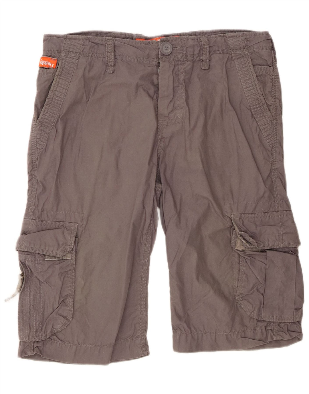 Superdry Short cargo pour homme Large W36 Gris Coton
