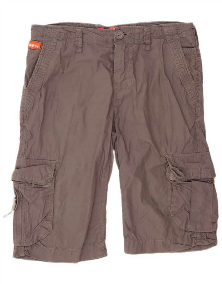 Superdry Short cargo pour homme Large W36 Gris Coton