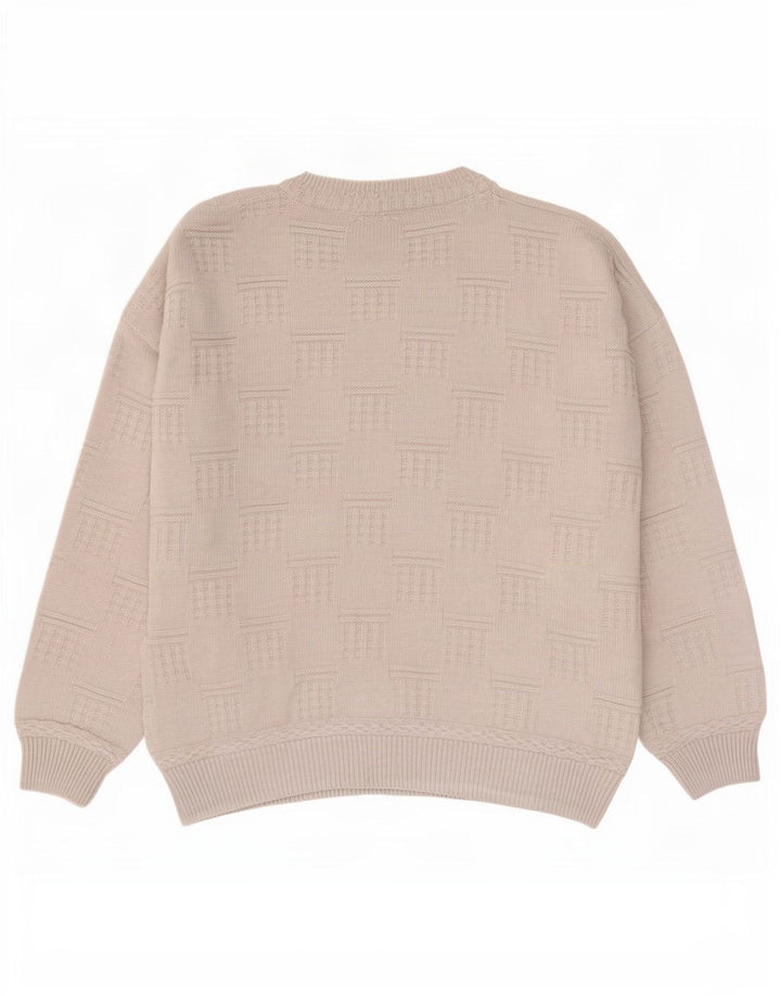 Paco Calvari Pull ras du cou pour homme IT 50/52 Blanc moyen géométrique