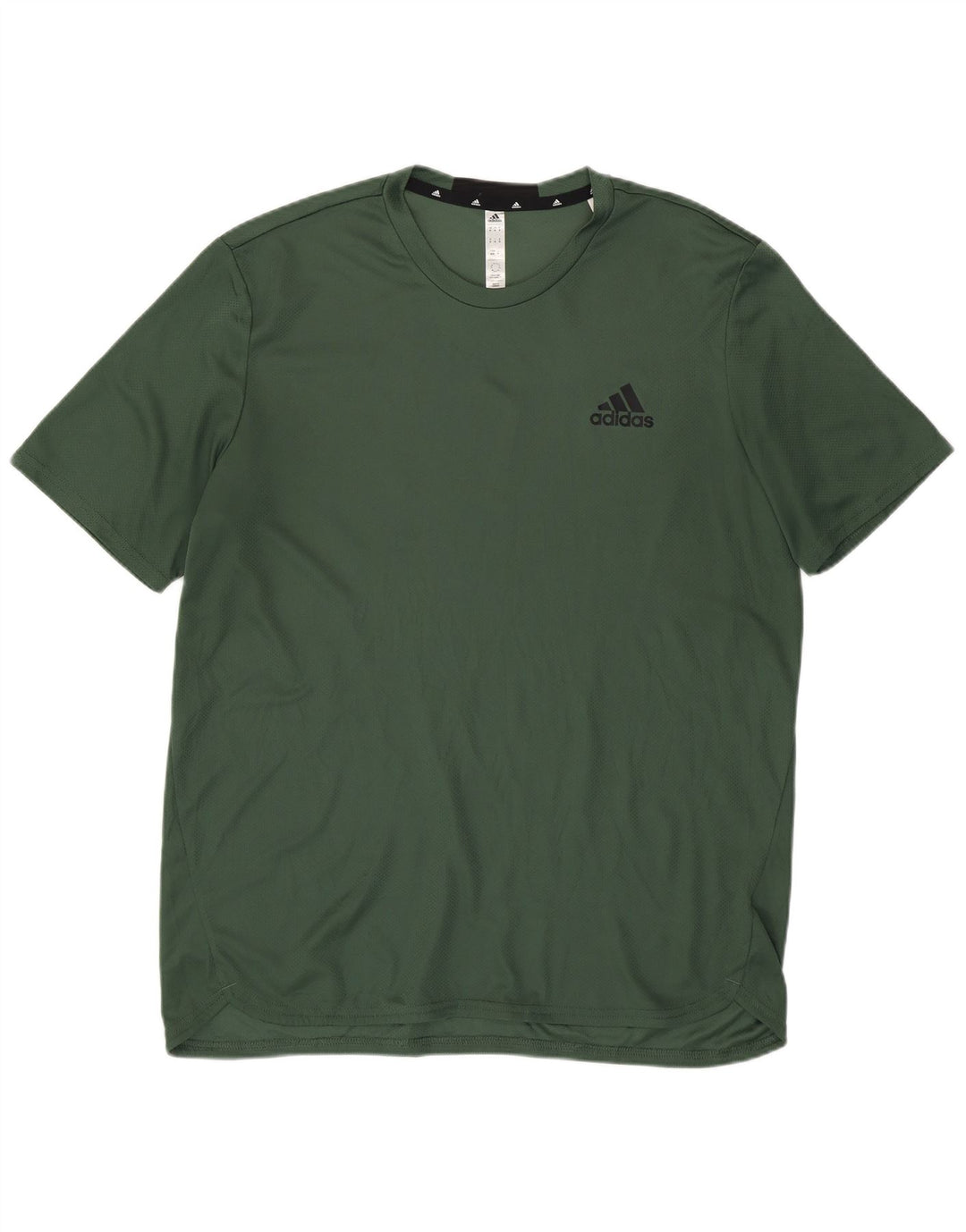 Adidas Homme Aeroready T-Shirt Top Vert Moyen Polyester