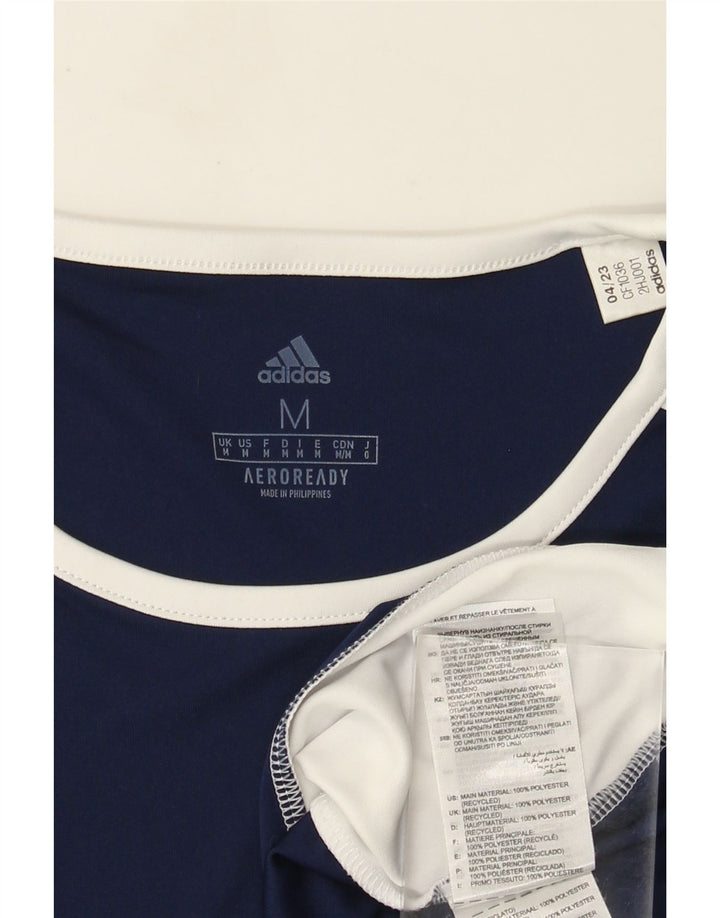 Adidas Hommes Aeroready T-Shirt Haut Bleu Marine Colorblock Polyester
