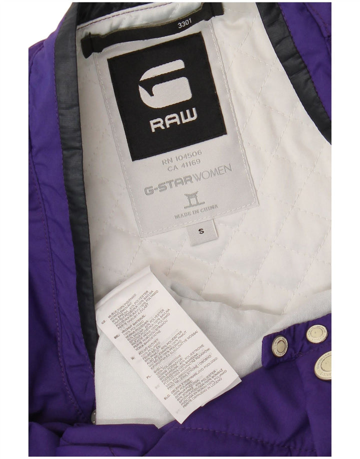 G-STAR Veste Varsity Graphique Femme UK 10 Petit Violet Polyamide