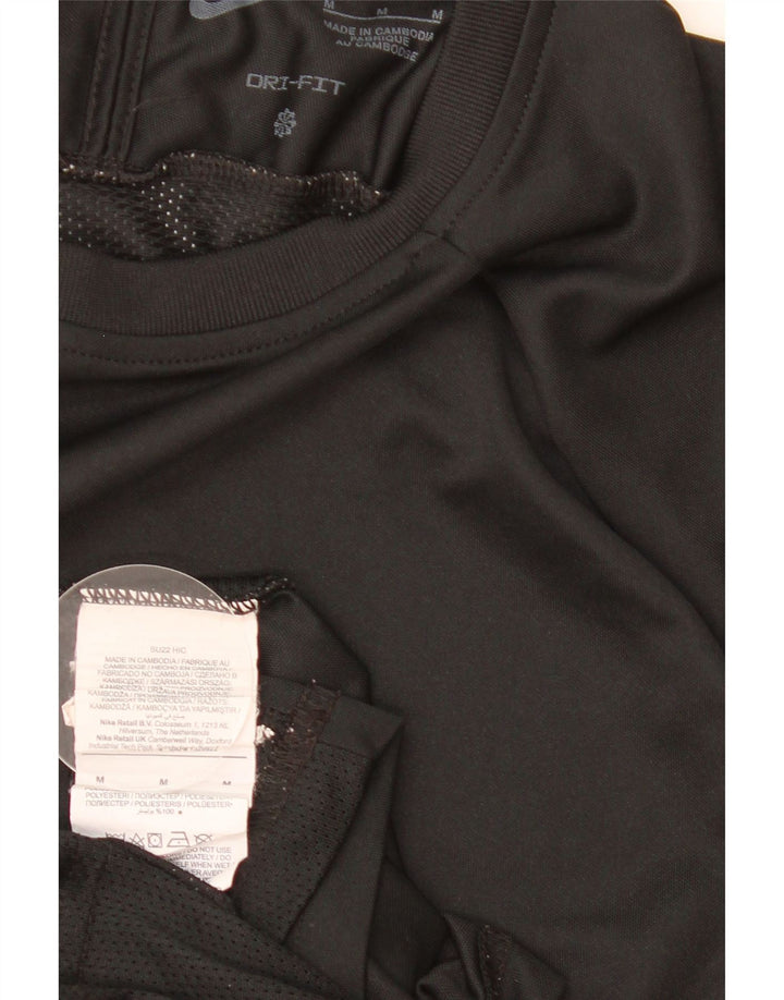 Nike Hommes Dri Fit T-Shirt Haut Noir Colorblock Polyester