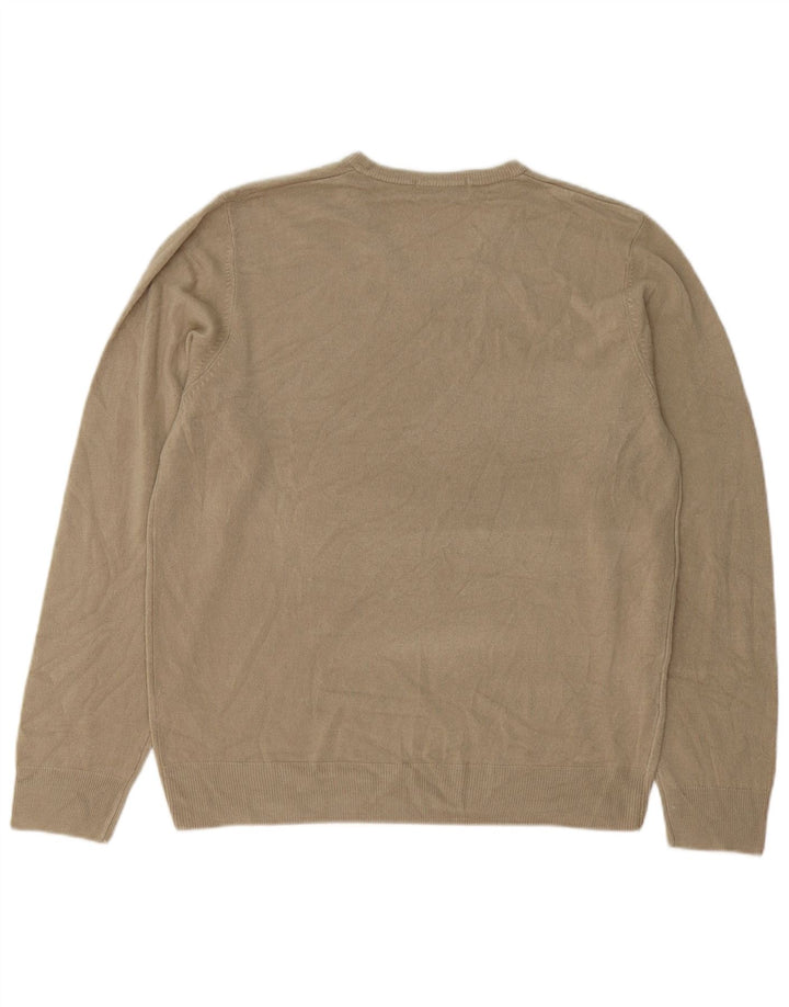MARKS & SPENCER Pull à col en V Blue Harbour pour homme, grand beige