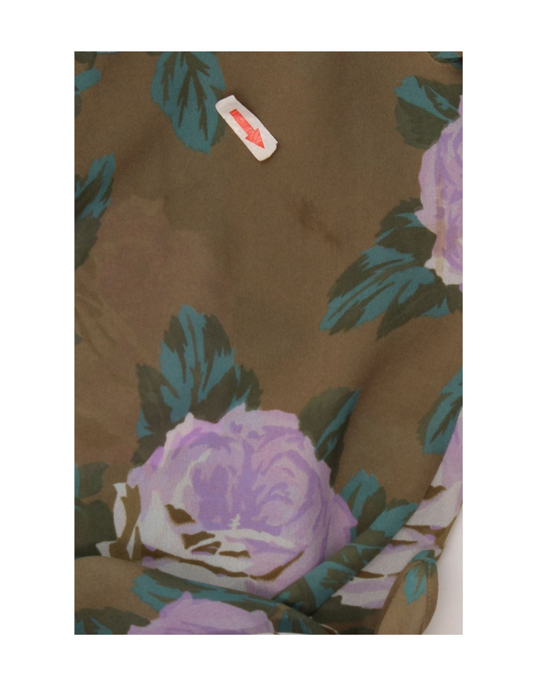 Marella Femmes Wrap Crop Shirt Blouse UK 12 Marron Moyen Floral Polyester