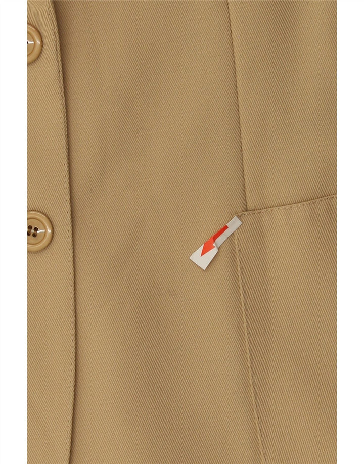 vintage Femme 2 Bouton Blazer Veste IT 42 Beige Moyen