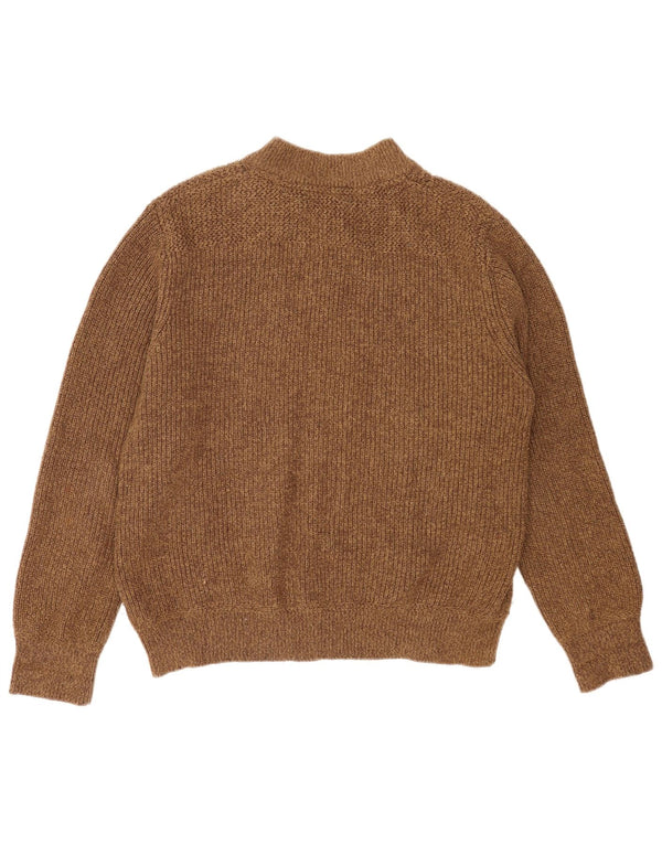 Eddie Bauer Pull à col boutonné pour homme Marron moyen moucheté
