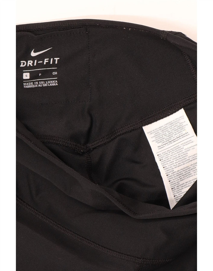 Nike Legging graphique Dri Fit pour femme UK 10 Small Noir Polyester