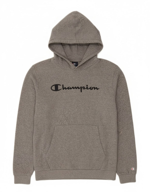 Champion Pull à capuche graphique pour garçon 15-16 ans 2XL Gris moucheté