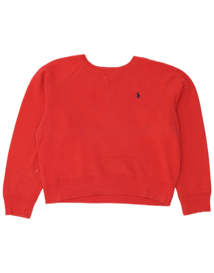 Polo Ralph Lauren Sweat-shirt surdimensionné pour femme UK 14 Rouge moyen
