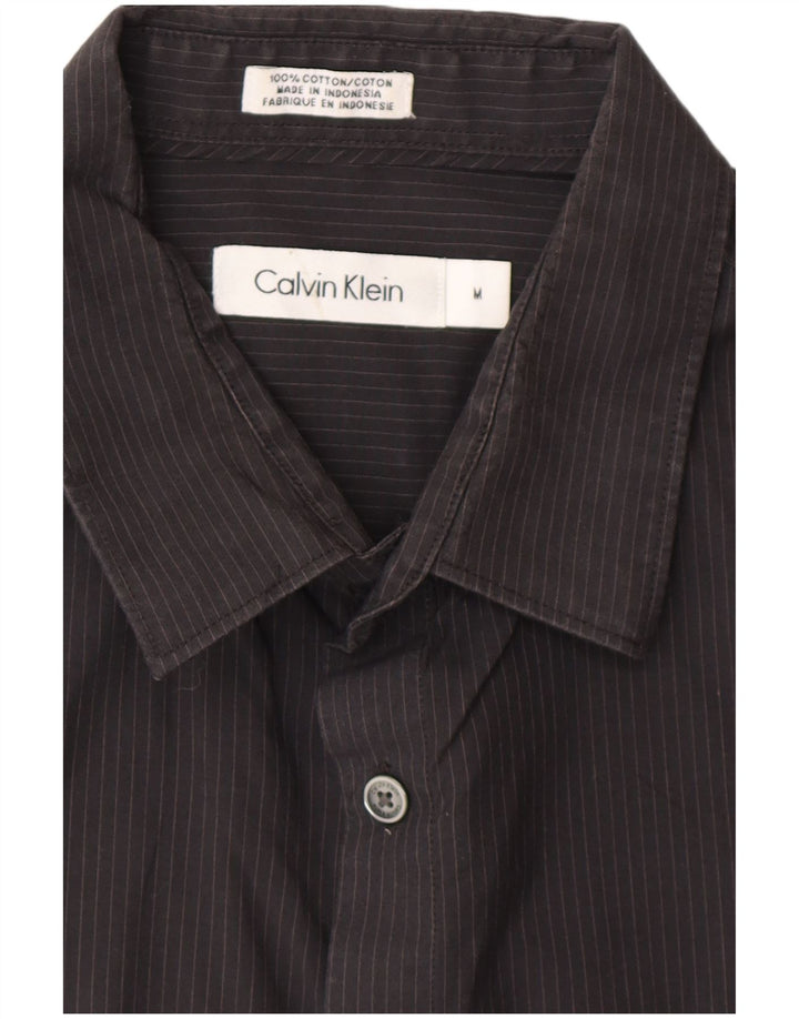 CALVIN KLEIN Chemise Homme Coton Rayé Noir Moyen