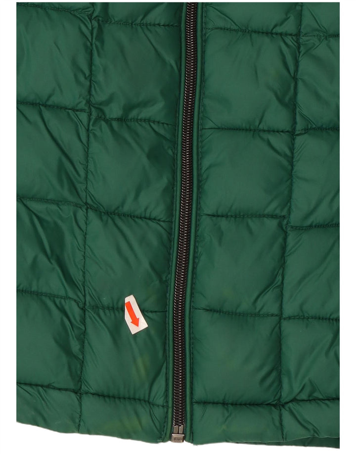 Michael Kors Veste rembourrée à capuche pour femme UK 14 Nylon vert moyen